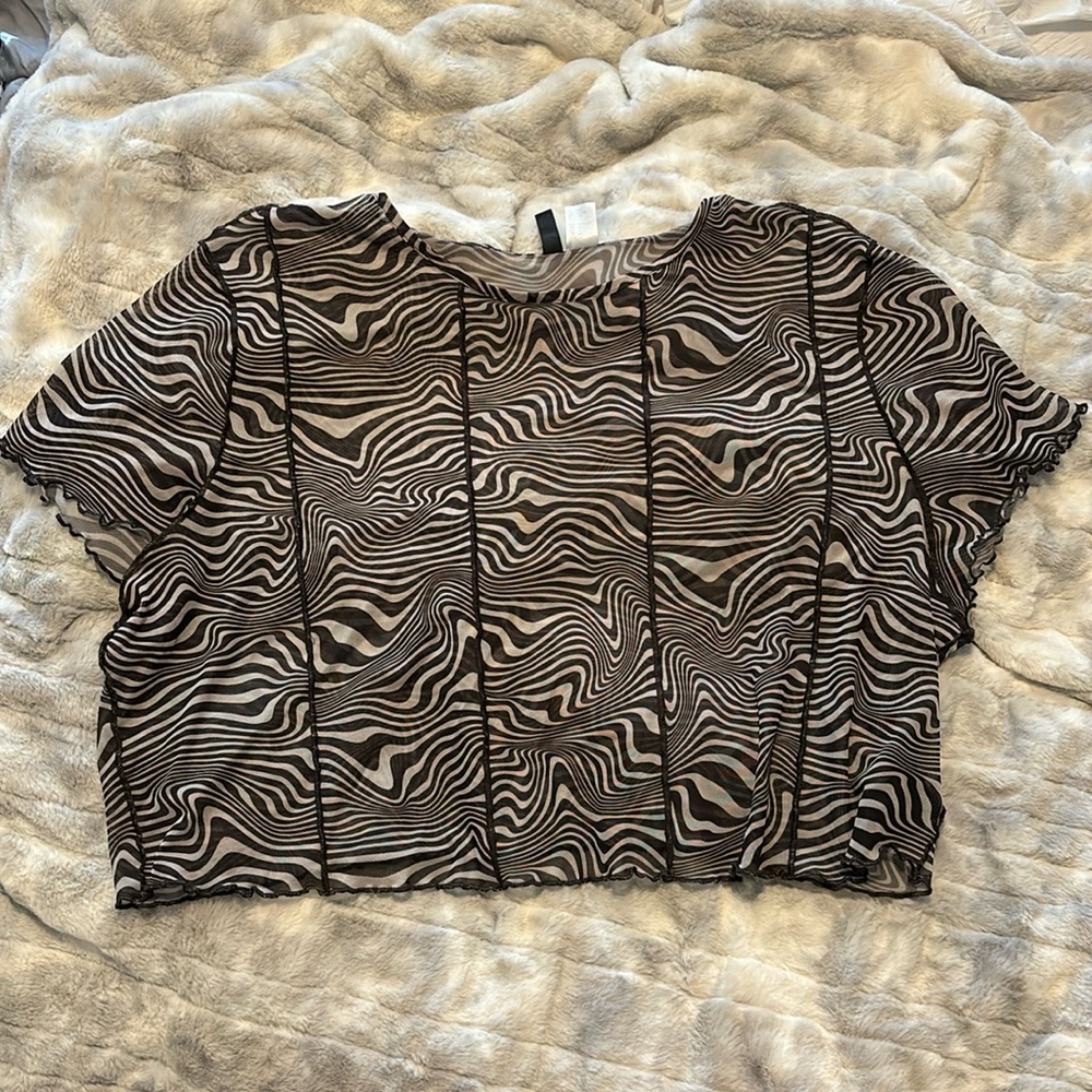H&M Divided Animal Print Crop Top